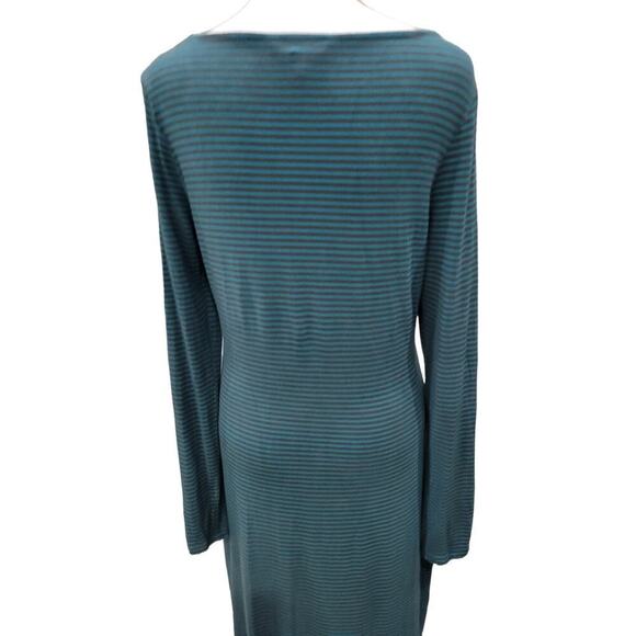 Tommy Bahama Women's Long Sleeve Knee Length Dress Size Small Striped Green - Picture 6 of 12